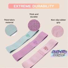Fabric Resistance Bands, Exercise Resistance Bands For Legs And Glutes Yoga Pilates Rehabilitation, Fitness Elastic Bands - Multicolor - View 1