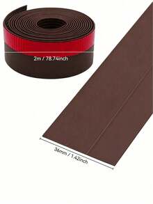 36mm X 2M Under Door Draft Stopper – Self-Adhesive Soundproof & Waterproof Seal Strip, Weatherproof Gap Blocker For Wooden, Glass & Front Doors – Reduce Noise, Keep Cold Air Out, Save Energy - Multicolor 2m - View 8