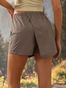 Exploreva Exploreva Women's Wrap Belt Outdoor Skort - Army Green - View 2