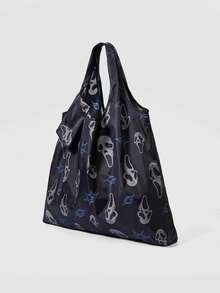 ROMWE Goth 星星印花大容量可折疊購物袋，星星鏤空女款包 - 66 - 查看 3
