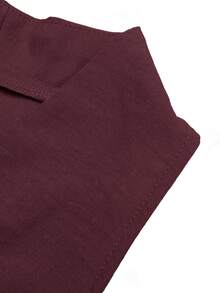 Balvessa Solid Color Sleeveless Long Dress For Vacation And Leisure - Burgundy - View 7