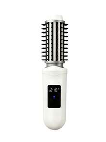 Teckwe Portable Wireless Straightening Comb Fast Heating Constant Temp Anti Burn LED Display USB Charge Compact Lightweight Home Travel Hair Styling Tool Dual Straight Wavy Hair Built In 2600mAh Battery Ideal Gift For Women - Multicolor - View 11