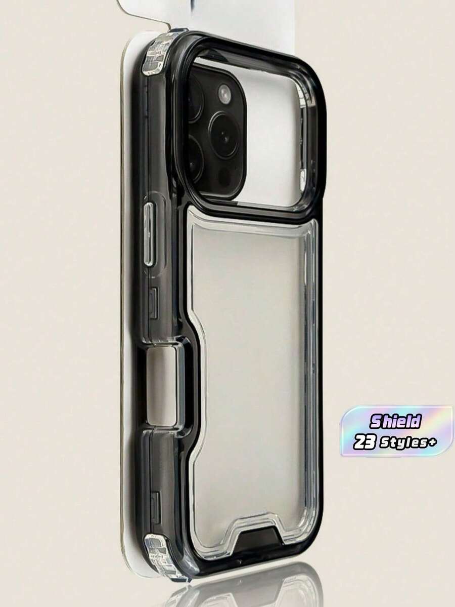 軍規防震硬 PC 1件裝 3合1 透明防摔手機殼，適用 iPhone 17 Air 16 15 14 13 12 11 Pro Max，禮品首選