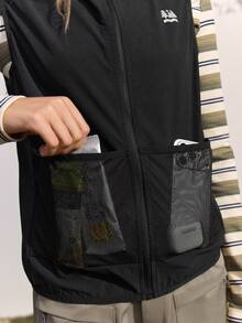 In My Nature Women's Hooded Casual Versatile Daily Outdoor Vest Jacket - Black - View 4