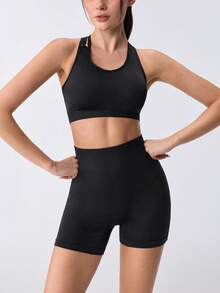 Loungeista 3pcs Women Sports Bra Set, Yoga Fitness Running Tight Activewear - Multicolor - View 6