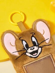 TOM & JERRY X SHEIN Dompet Kartu Kartun, Bentuk Lucu, Cocok Untuk Menyimpan Kartu Kecil Idou, Kartu Kerja, Kartu Transportasi, Dll., Desain Jendela PVC Transparan, Dapat Digantung di Tas - kucing dan tikus - View 4
