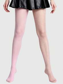ROMWE Kawaii 1 par de medias de red estilo gótico rock AB - Rosa Pálido - Ver 5