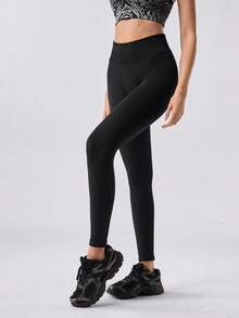 Loungeista 1pc Women's Casual Outdoor Shaping Lifting Yoga Fitness Running Tennis Training Sports Pants, Black, Spring - Black - View 4