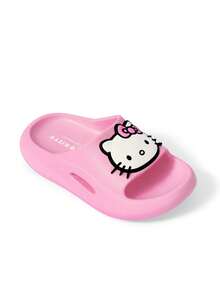 HELLO KITTY AND FRIENDS | SHEIN 可愛卡通粉色兒童EVA拖鞋，輕便舒適，適合幼兒與兒童，可用於室內、淋浴或戶外 - 藕粉色 - 查看 10