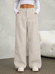 Women Pants - 杏色 3 - 查看 3