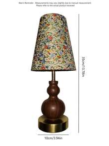 1 st dekorativ bordslampa med trätextur, sensorljus, lämplig för vardagsrum, arbetsrum, hotellrum, sovrum, läsning, studenter och barn, för dekoration, bönehörna, italiensk stil, minimalistisk, kinesisk stil, fransk stil, minimalistisk islamisk design - Flerfärgad - Visa 2
