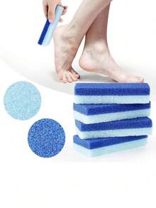 1/4Pcs Foot Pumice Stone Exfoliating File, Callus Dead Skin Remover, Heel Brush, Salon Foot Scrub Pad, Pedicure Exfoliating Tool For Men And Women, Bag, Organizer, Storage For Holiday Gift Giving-Blue, Shower Caddy - blue - View 2
