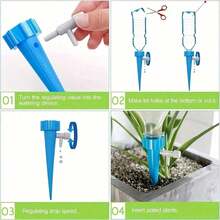 30pcs,Automatic Watering Device, Automatic Watering Kit, Garden Drip Irrigation Device, Drip Irrigation Control System, Adjustable Plant And Flower Automatic Watering Device - blue - View 6