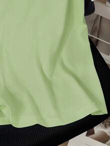 Franclia 女士圆领串珠链条设计短袖休闲T恤，夏季 - 綠色 - 查看 6