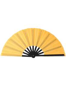 SHEIN 1Pc Solid Color Classical Tai Chi Kung Fu Fan, 13-Inch Plastic Ribs Tough And Durable, Smooth Opening Closing With Crisp Sound, Ideal For Dance Performance Tai Chi Practice, Multiple Colors Available Foldable Portable. - A - View 16