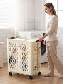 Bathroom Laundry Basket High Aesthetic Foldable Storage Home Use Large Storage Bin Bathroom - Multicolor - View 8