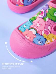 SHEIN X Care Bears 一雙兒童包頭涼鞋，防撞趾頭設計，防滑耐磨透氣沙灘涼鞋 - 玫紅色 - 查看 2