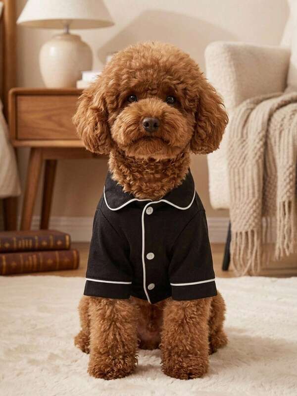 PETSIN 1pc Cute Pet Clothing, Dog And Cat Pajamas