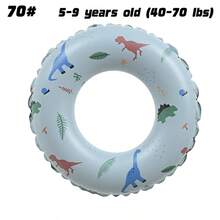 1pc Dinosaur Pattern Inflatable Swimming Ring, Classic Sailing Style Swimming Pool Float, Thickened PVC Water Float, Suitable For Summer Beach, Outdoor Swimming Pool Party, Swimming Training, Holiday Water Entertainment. - Multicolor - View 9