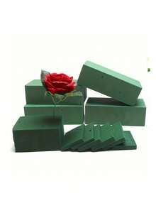 4/8/20pcs, Dry & Wet Floral Foam Bricks, Green Polystyrene Foam Blocks, Suitable For Flower Arranging, Plant Decor And Craft Making, Spring Flower Arranging And Crafting. Applicable For Flower Shop Flower Arranging - Upgrade large - View 10