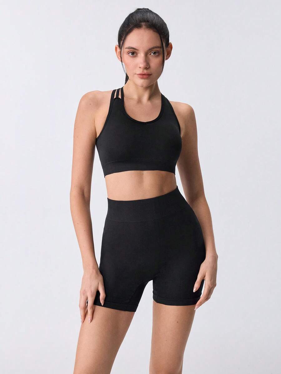 Loungeista 3pcs Women Sports Bra Set, Yoga Fitness Running Tight Activewear - Multicolor - View 1