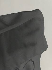 Elamini 春/夏簡約純甜清新荷葉邊飾方領花瓣袖女式襯衫 - 灰色 - 查看 6
