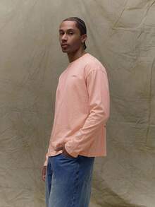 Musero Camiseta Gráfica de Manga Larga Cuello Redondo Oversize Armario Primavera&Verano - Rosa - Ver 4