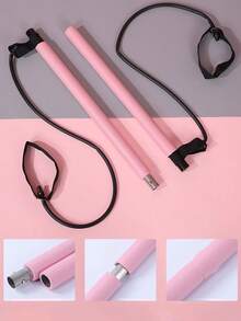 Multifunctional Adjustable Pilates Bar Resistance Band, Yoga Pull Rod, Body Shaping Fitness Bar, Resistance Trainer - multicolor - View 5