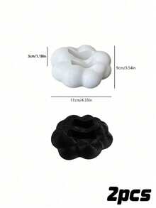 Muroi Mono 1PC/2pcs Cloud-Shaped Remote Control Storage Box, Creative Desktop Shelf, Simple Black And White Practical Storage Ornament. - Multicolor - View 13