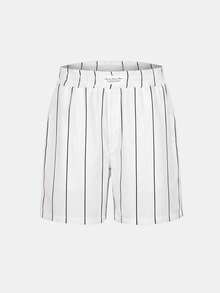 SUMWON Striped Woven Boxer Shorts 3-Pack With Elastic Waistband And Button Fly For Everyday Loungewear And Summer Comfort - Multicolor - View 2