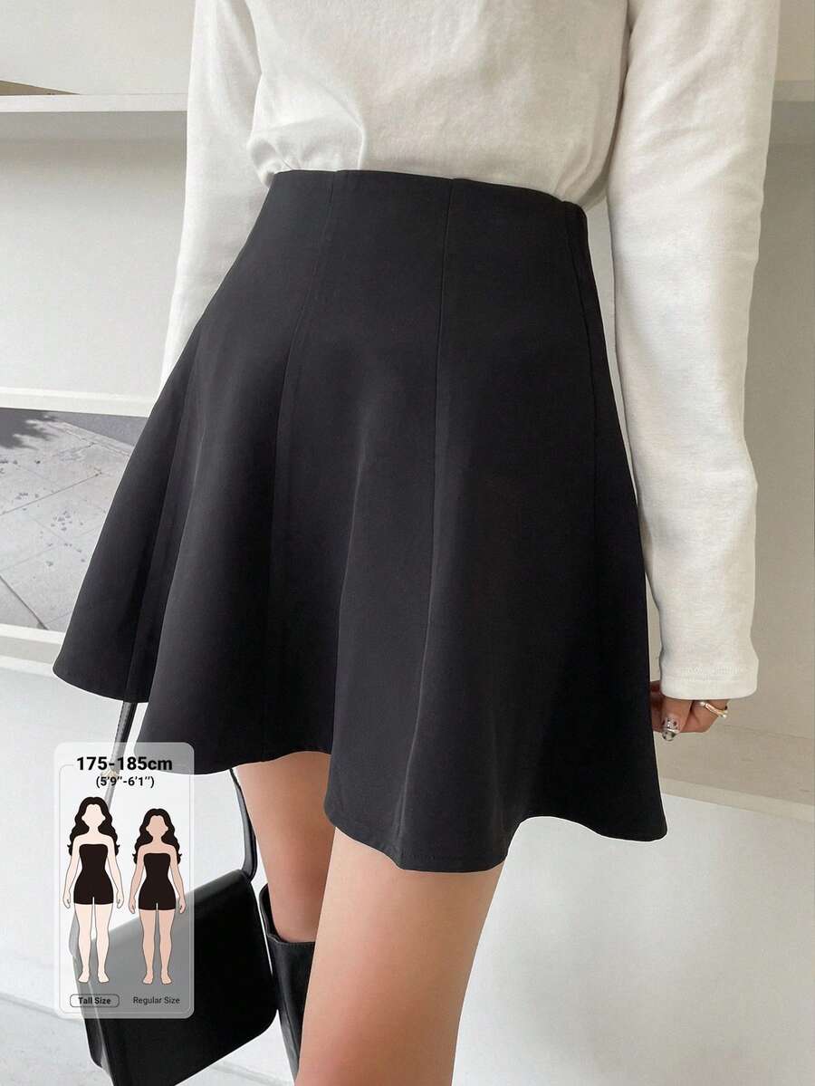 Dazy Tall Women's Solid Color Casual Versatile Daily Wear Skirt Fall - Black - View 1