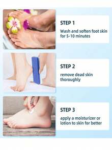 1/4Pcs Foot Pumice Stone Exfoliating File, Callus Dead Skin Remover, Heel Brush, Salon Foot Scrub Pad, Pedicure Exfoliating Tool For Men And Women, Bag, Organizer, Storage For Holiday Gift Giving-Blue, Shower Caddy - blue - View 5