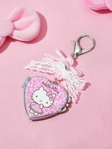 HELLO KITTY AND FRIENDS | SHEIN 時尚鋅合金銀色鑰匙圈 奢華精緻包包吊飾 仿珍珠掛飾 紀念品 收藏品 適合送禮、錢包、書包 - 彩色 - 查看 6