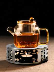 Haus Hana Stainless Steel Teapot Warmer Stand With Tealight Candle Tray, Coffee Pot Warming Base & Tea Set Accessory For Teapot, Kettle, Home Gathering, Dining Table, Restaurant, Wedding, Outdoor Camping, Holiday & Housewarming Gift - Multicolor - View 9