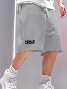 Manfinity Hypemode Men's Plus Size Fashionable Loose Simple Casual Shorts - Grey - View 1