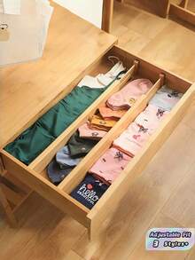 1/2/4 PCS Adjustable Expandable Spring Loaded Drawer Dividers Organizers Non Slip Sturdy Durable Easy Install No Tools Needed For Kitchen Bathroom Bedroom Office Desk Vanity Home Storage Space Saving Organization - Multicolor - View 1