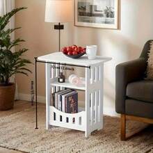 1 Nordic-Style Mini Square Coffee Table. Creative, Minimalist, Perfect For Home Use As A Side Table In The Living Room, Small Apartment, Multifunctional Small Square Table. Useful For Bedroom Nightstands, Balcony Relaxation, Daily - Multicolor - View 8