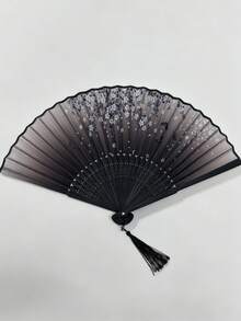 1 buah Kipas Lipat Klasik, Kipas Bambu Buatan Tangan dengan Motif Bunga Sakura dan Hiasan Rumbai - Hadiah Elegan untuk Wanita, Souvenir Pernikahan, Aksesori Pakaian Tradisional Tiongkok, Cocok untuk Musim Semi/Panas, Dekorasi Pernikahan dan Pajangan Rumah - Beraneka warna - View 16