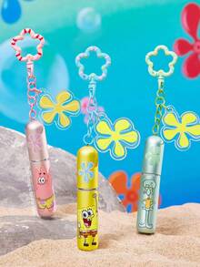 SpongeBob SquarePants | SHEIN 1個 0.17oz/5ml 可愛卡通圖案印花吊墜香水可補充瓶，可重複使用，迷你便攜，兼容大多數香水瓶，液體可從底部補充，適用於分裝香水、保養水和其他液體，適合女性、學生、男性，特別是粉絲，海底世界、海綿寶寶、派大星、章魚哥 - 粉色 - 查看 4