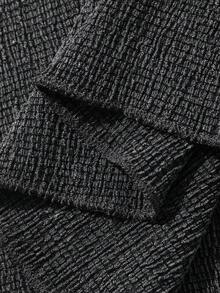 Dazy Plus Atasan Lengan Pendek Seksi Berlubang dengan Tali Pengikat, Kaos Baru Musim Semi/Musim Panas/Musim Gugur - Dark Grey - View 7