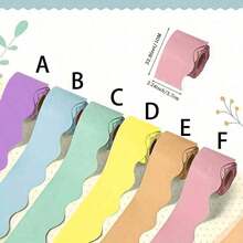 1rolls 10M Colorful Classroom Border Bulletin Board Fan-Shaped Bulletin Board Border Decoration Bulletin Board Decorations Classroom Bulletin Board Decoration Home Back To School,Classroom,Office ,Room ,Home ,Wall,Bathroom Decor - Multicolor - View 5