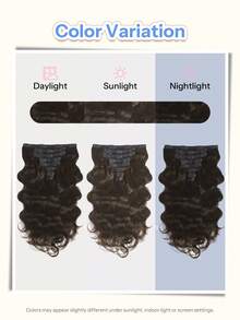 7Pcs Wavy Clip In Hair Extensions Real Human Hair Body Wave Hair Extensions For Women Natural Human Hair Extensions Clip Ins - S2 - View 9