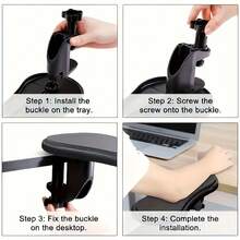 1PC Ergonomic Office Desk Armrest Extension - Comfortable Elbow Support For Gaming And Office Work, Suitable For Keyboard And Mouse - multicolor - View 6