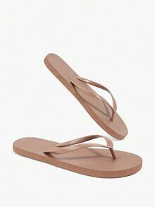 Grefit Women Shoes Summer Open-Toe Flat Bottom 2cm Flip-Flops, Bright Colors And Fresh And Comfortable Flip-Flops, Suitable For Street/Summer, Music Festivals/Themed Parties - Coffee Brown - View 13