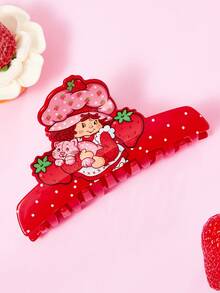 Strawberry Shortcake X SHEIN 時尚可愛卡通髮夾，適合女孩與女士，居家、洗浴、美容護理、美髮造型完美適用 - 彩色 - 查看 6