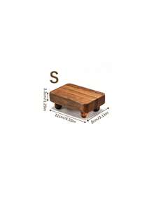 1/3 Packs Brown Wooden Stackable Riser Display Stands, 3 Sizes Farmhouse Kitchen Countertop Storage Tray, No Power Needed, Home Kitchen Decor Organizer, Back To School Must-Have Supplies - multicolor - View 13