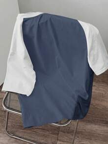 Manfinity Joysei Camiseta de manga raglán con bloques de color azul marino & blanco para hombres - Azul y blanco - Ver 4
