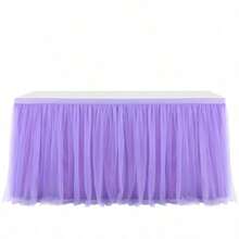1PC Simple Solid Light Purple Tablecloth, Rectangular Wrinkle-Resistant Stain-Proof Washable, Versatile For Valentine's, Wedding, Easter, St. Patrick's, Suitable For Various Table Sizes, Reusable For Dessert Shops, Cafes, Dining, And Party Decor - Mauve Purple - View 2