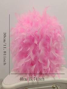 1PC 40cm 30cm Warm Romantic Artificial Flame Sphere Lamp Shade Retractable White Flame Globe Lamp Cover With Stand For Home Party Decor Shade Only - pink - View 4