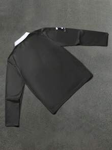 STYNVO 男士春秋休閒字母印花長袖 Polo 衫 - 深灰色 - 查看 2